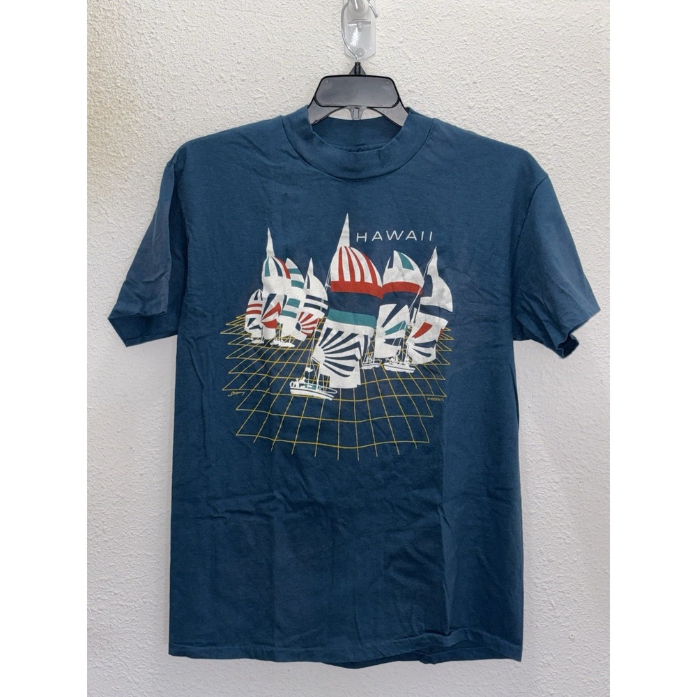 Vintage 80s Hawaii Spell Out Hanes Beefy Tee Mens XL  Single Stitch Made In USA
